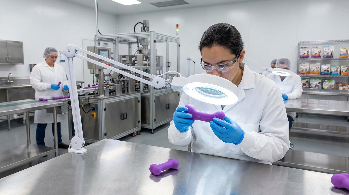 quality control pet toy inspection