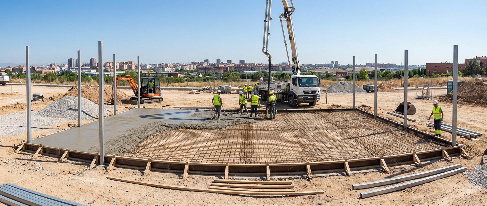 padel court construction early phase