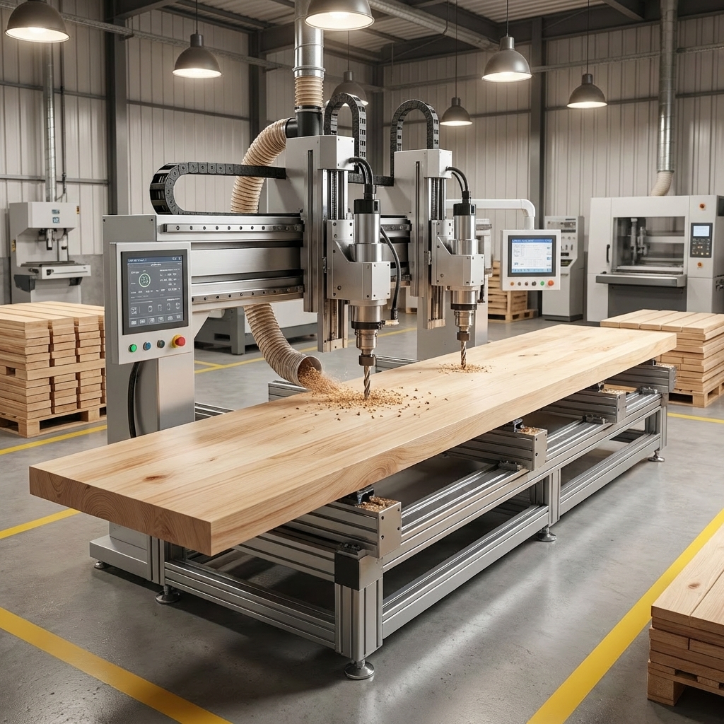 industrial wood drilling machine