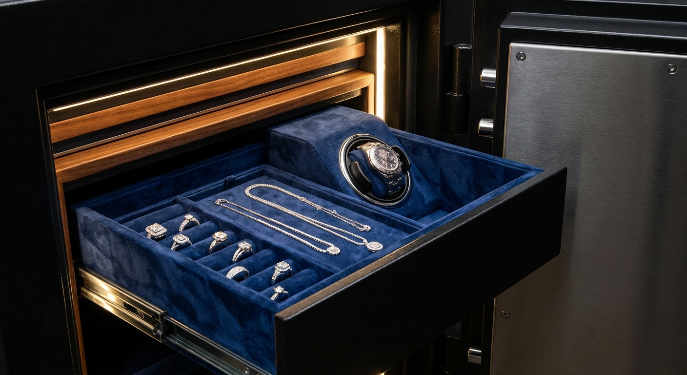 luxury jewelry safe display