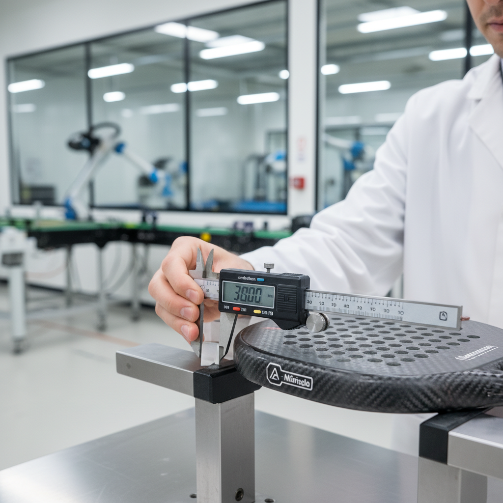 factory inspector measuring frame