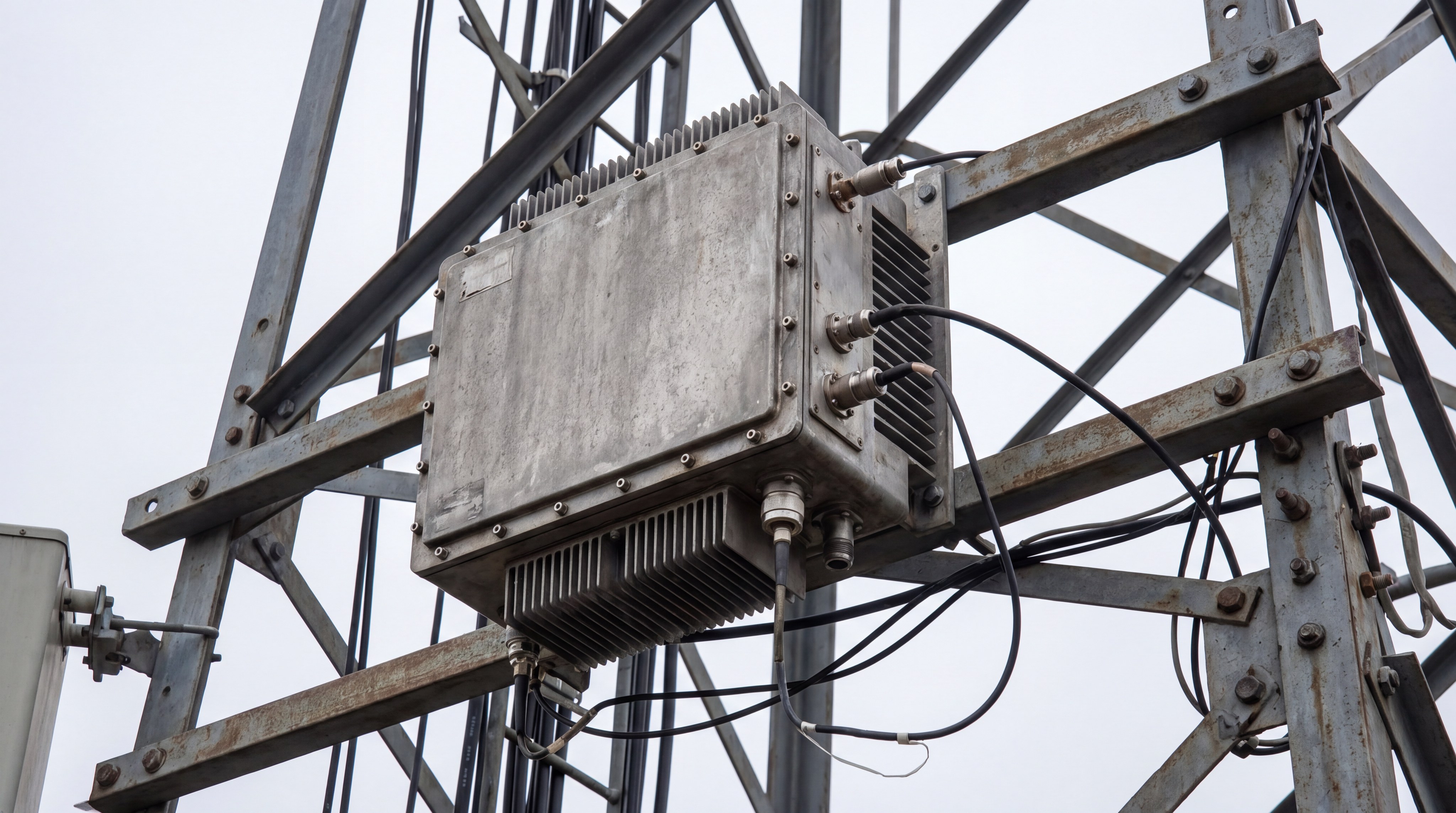 RF power amplifier module installed on a communication tower structure