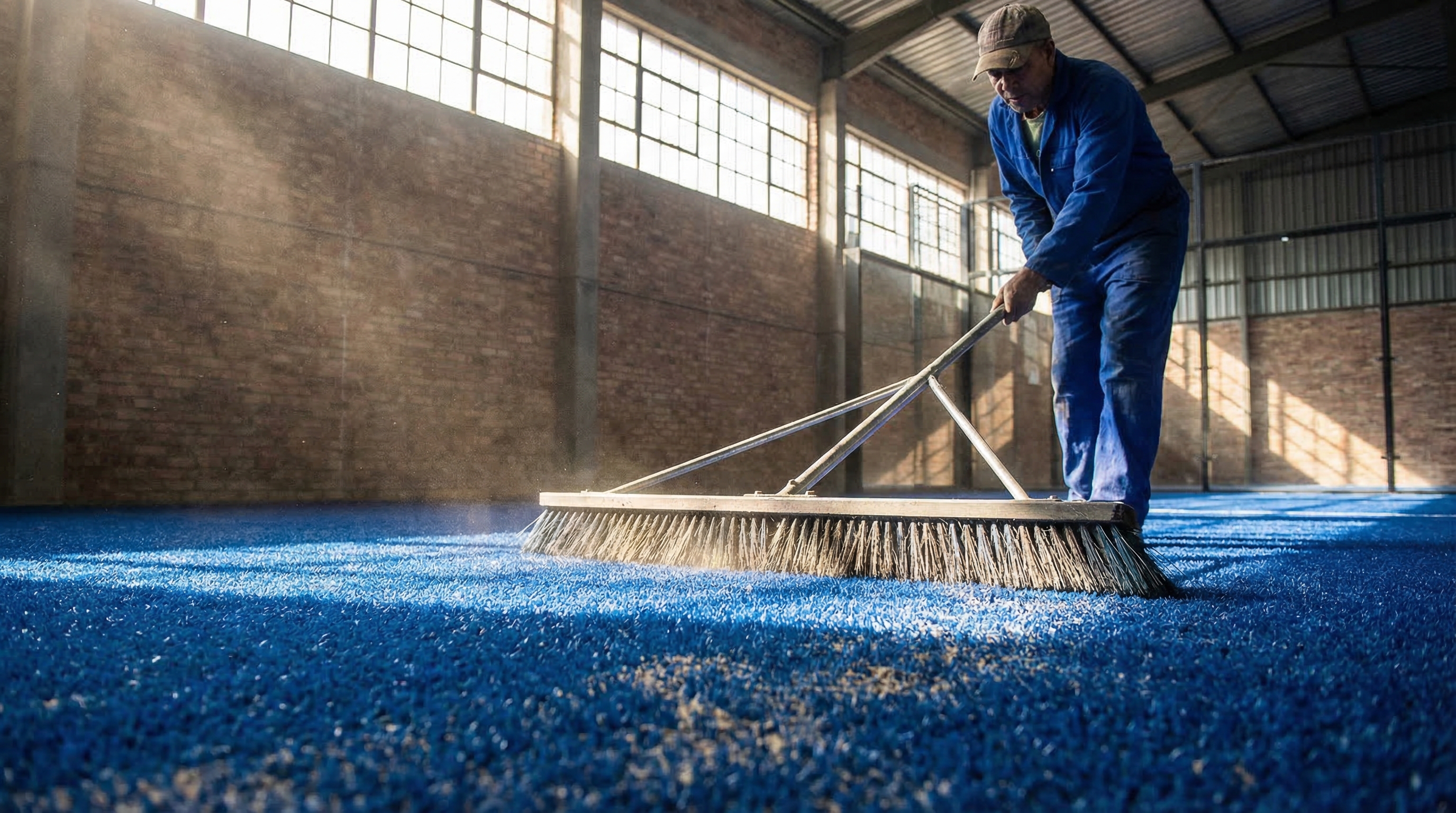 padel court maintenance sunlit