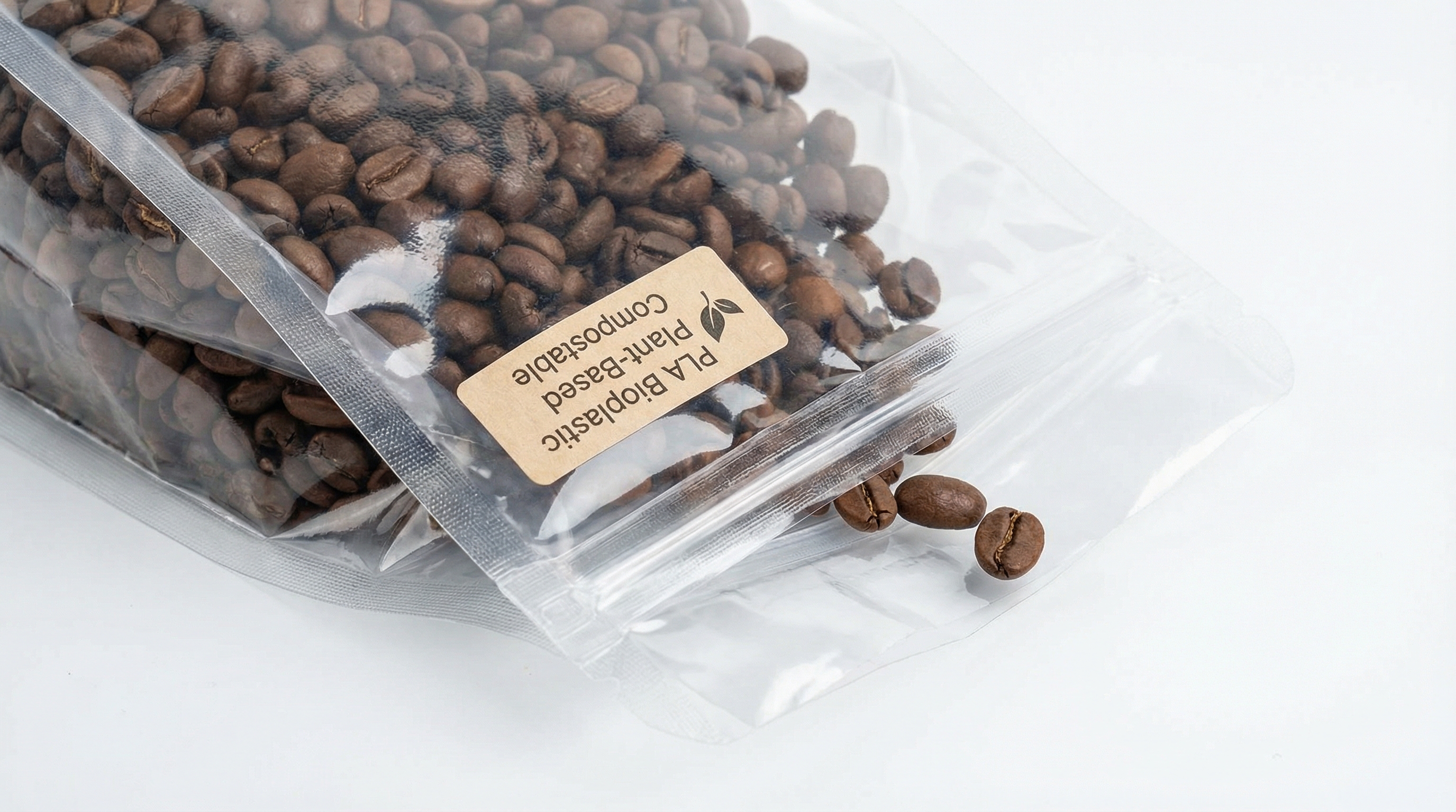 Minimalist eco-friendly printing used in modern sustainable coffee branding.