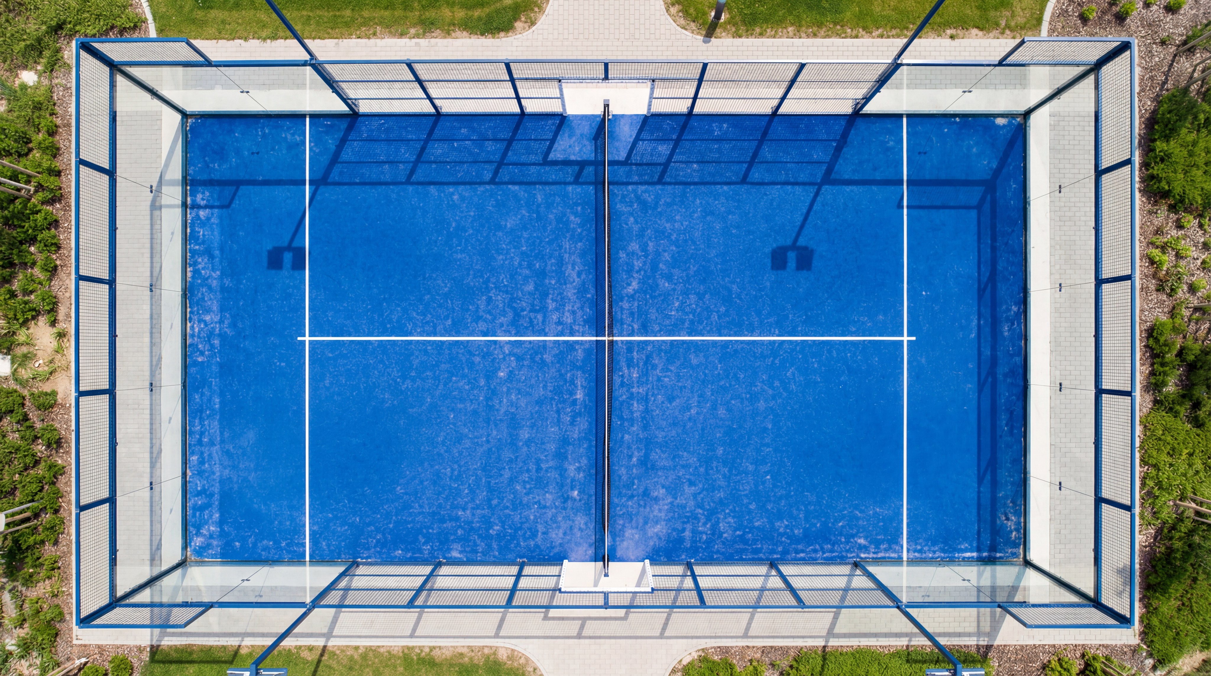 Blue Turf Padel Court Aerial View