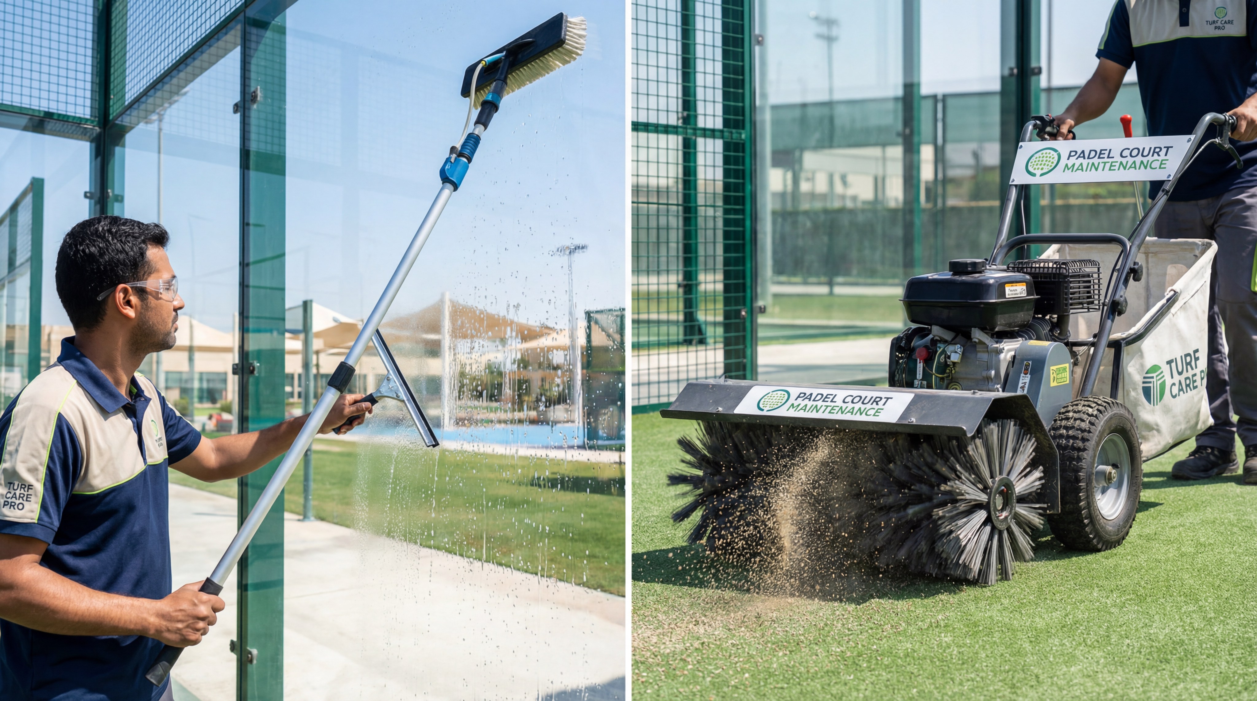 Padel denver court cleaning and maintenance