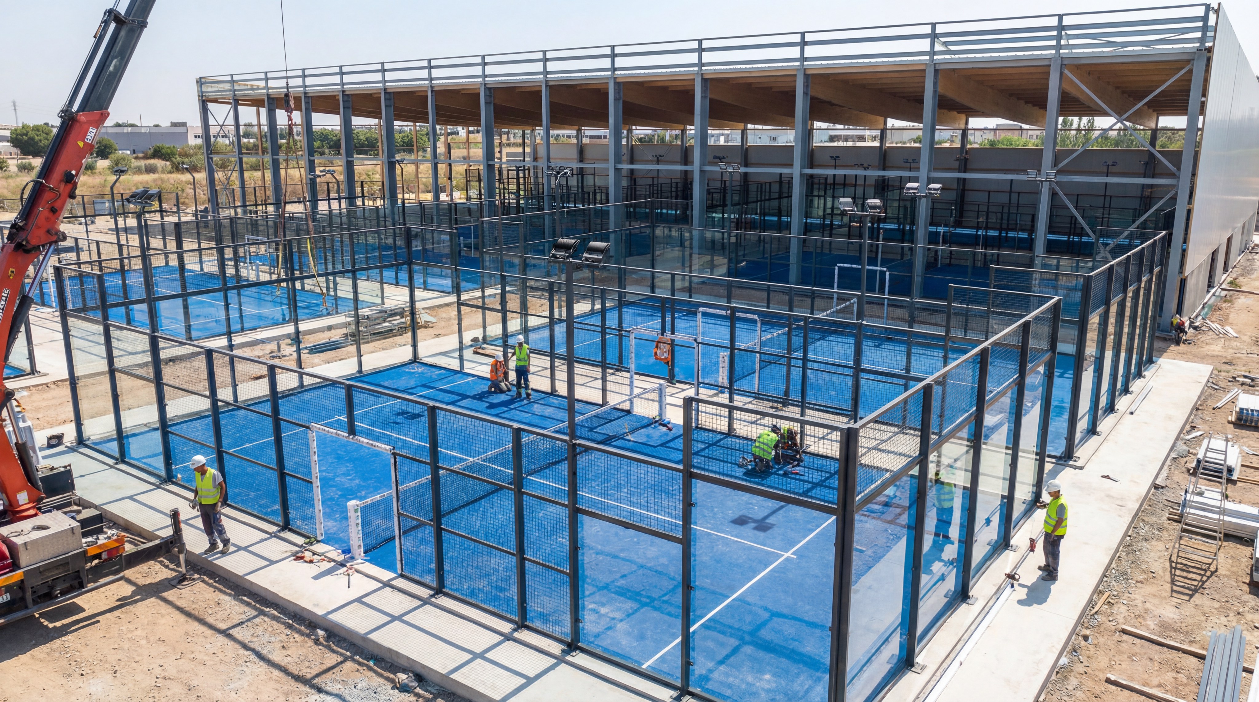padel court construction installation