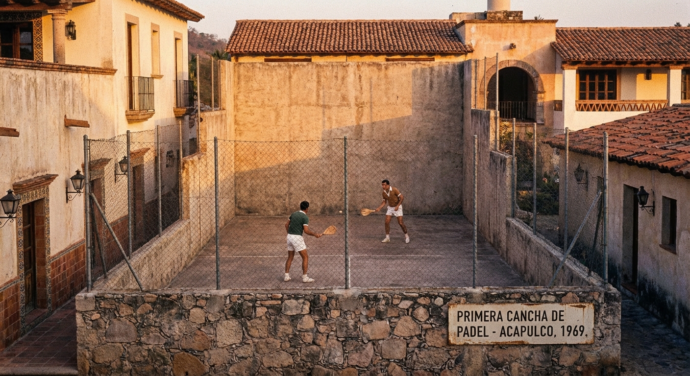 The first padel court in Acapulco 1969