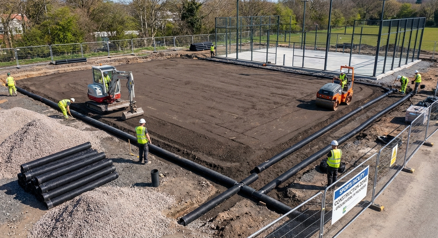 padel court construction groundwork