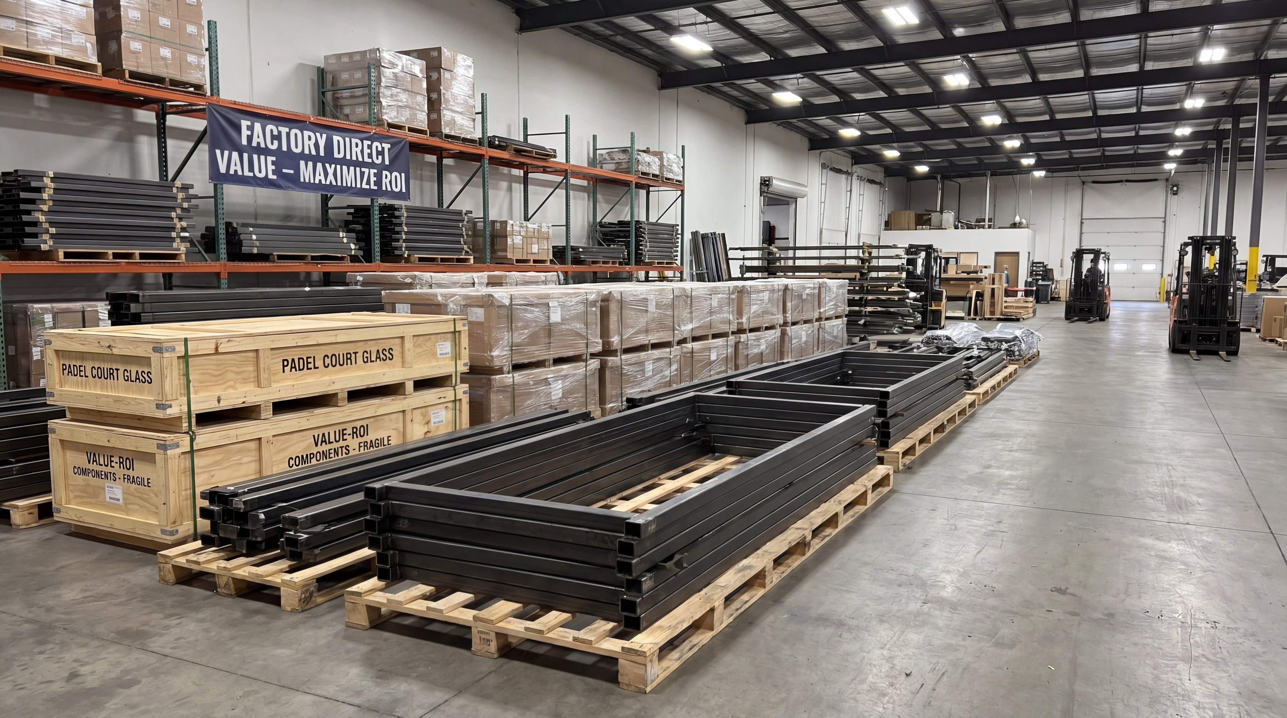 warehouse padel court components