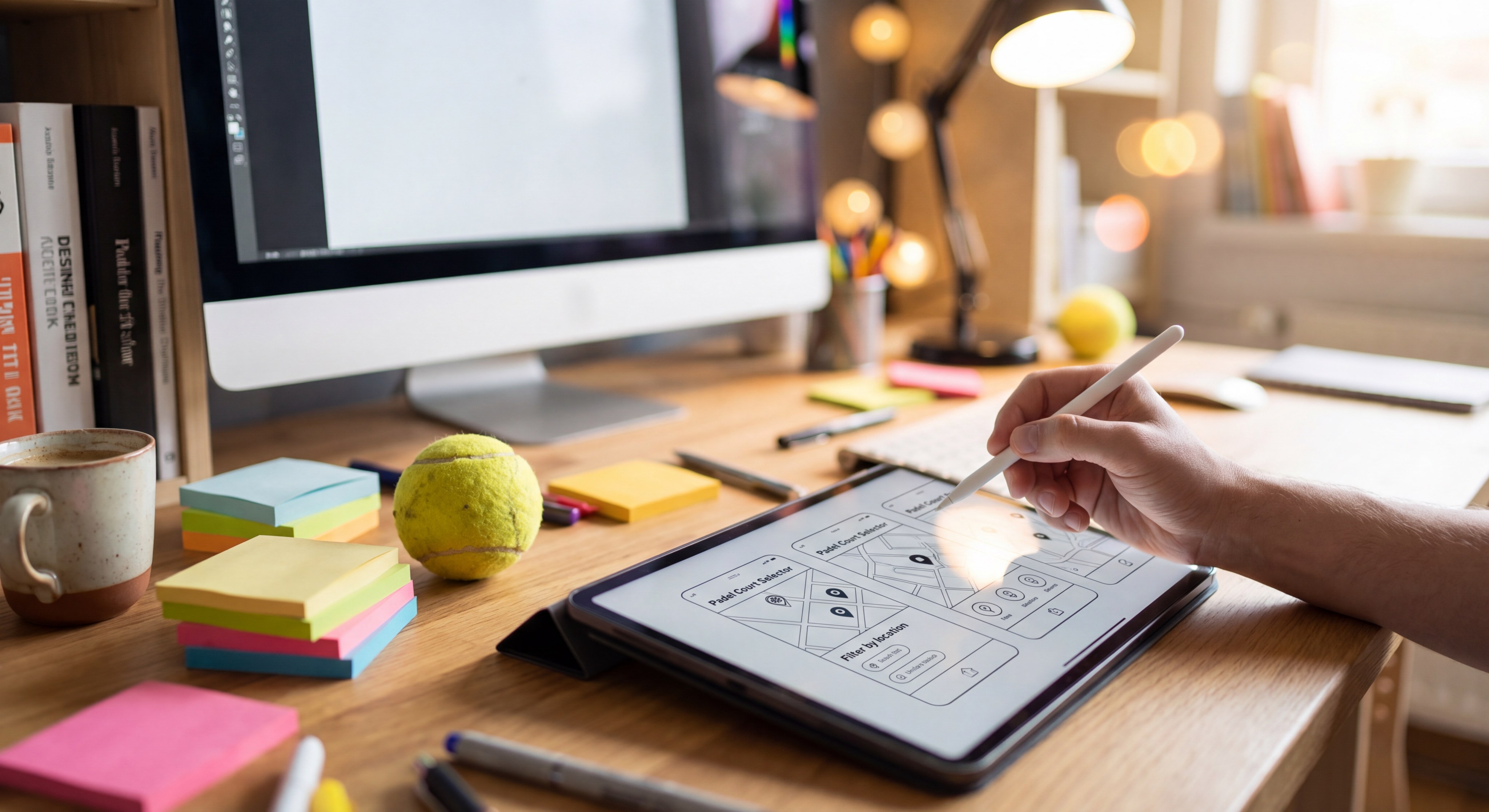 ui designer padel court selector workspace