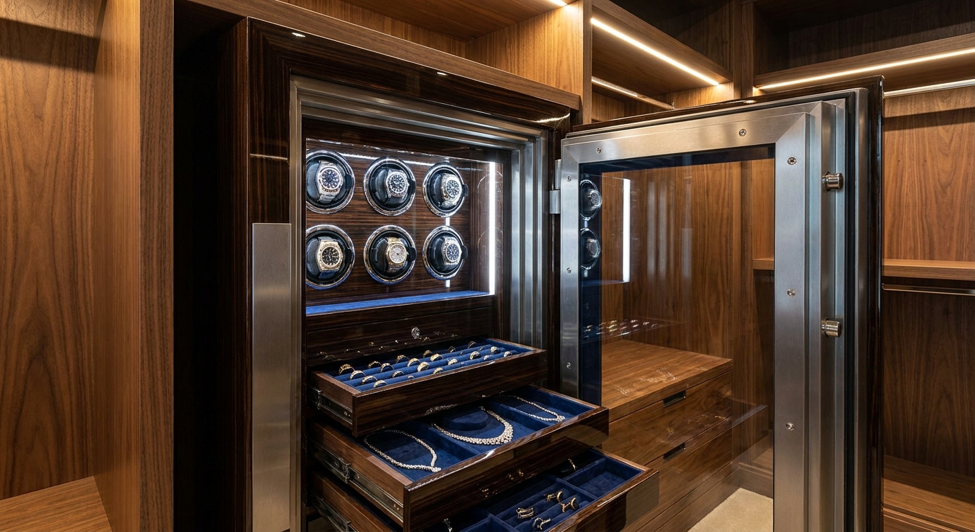 Luxury watch safe storage display
