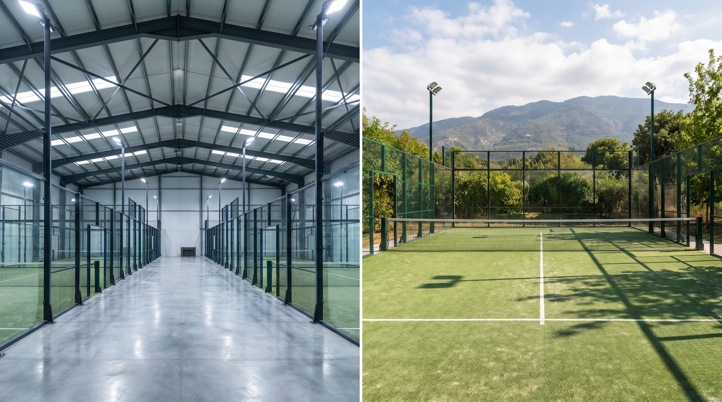 padel court indoor outdoor comparison