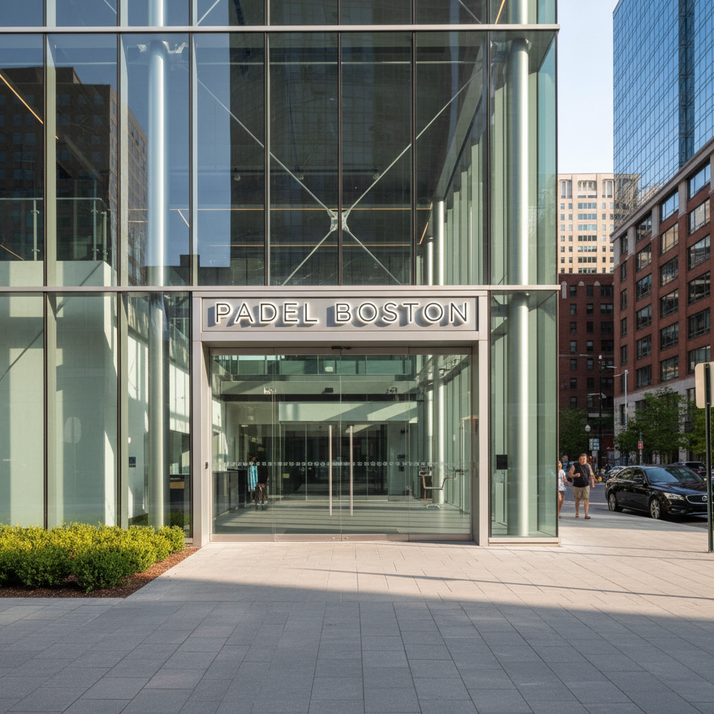 padel boston facility entrance
