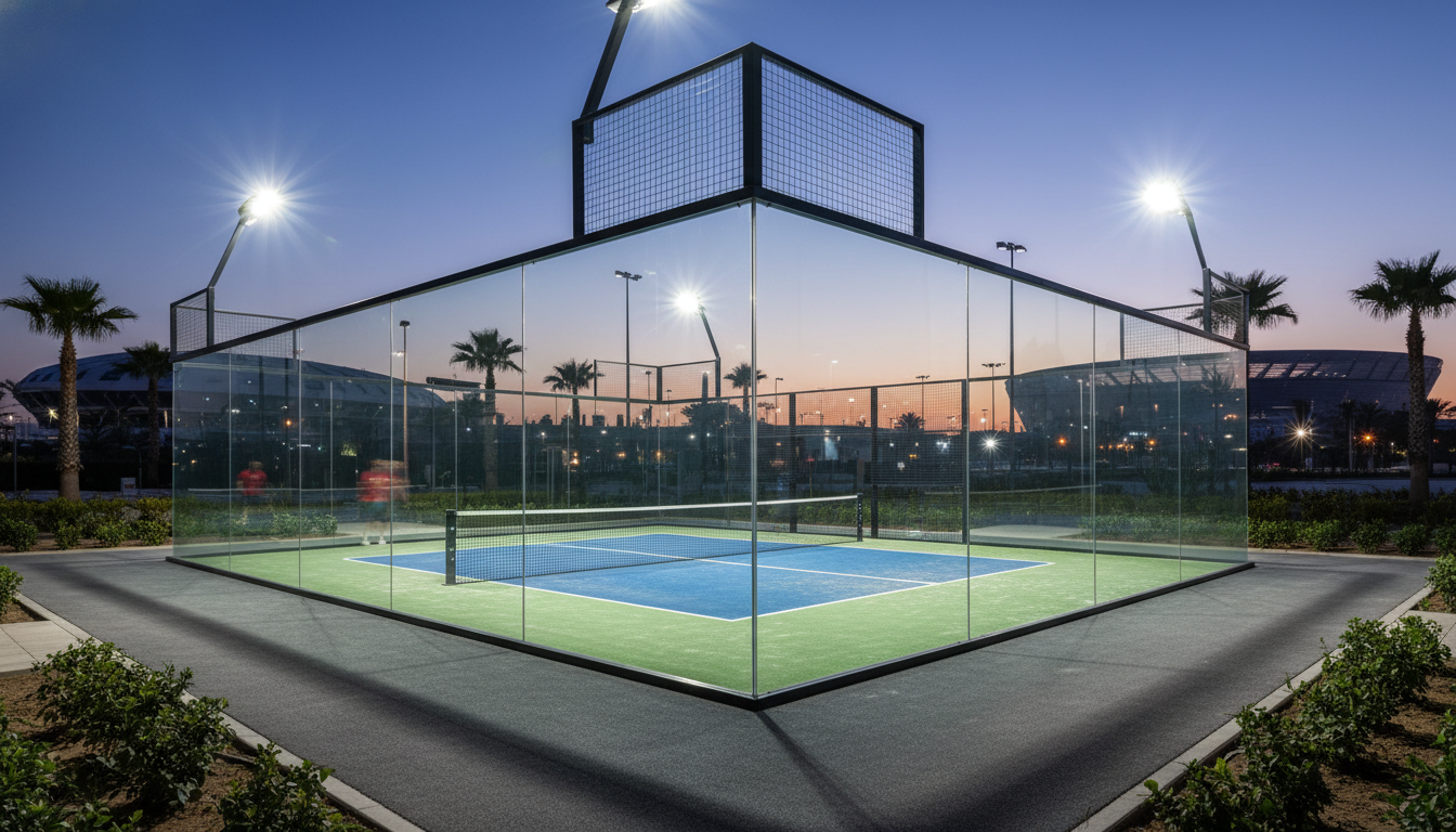 panoramic padel court visualization