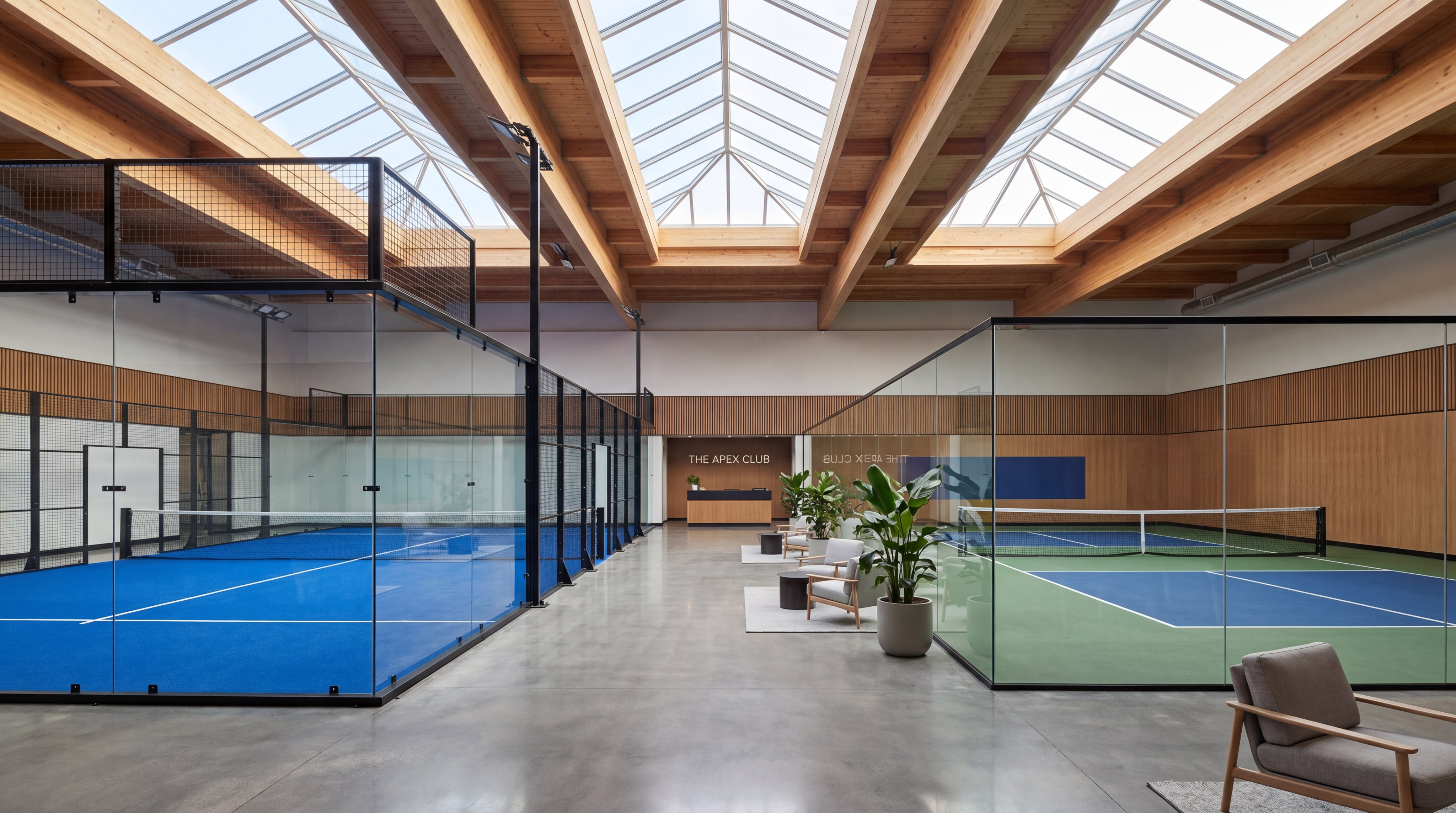 luxury indoor sports center visualization