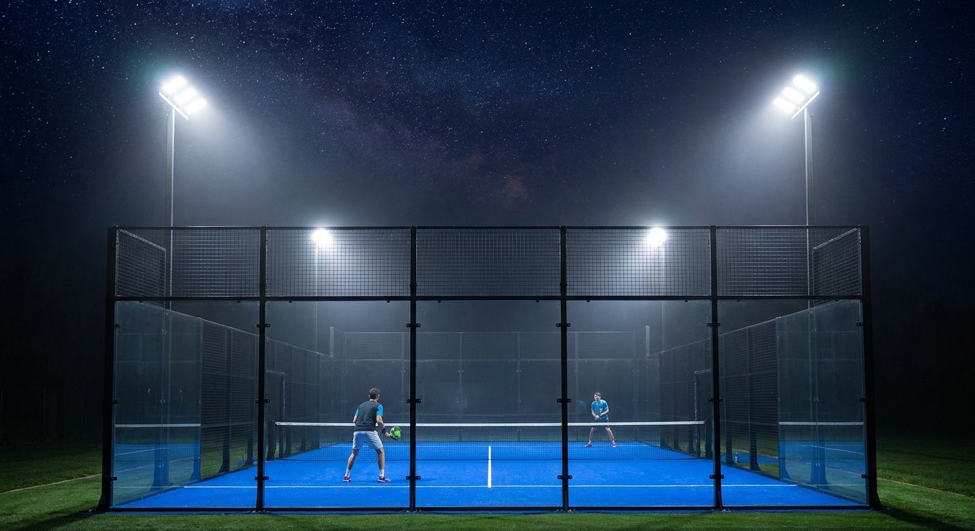 padel court night led lighting