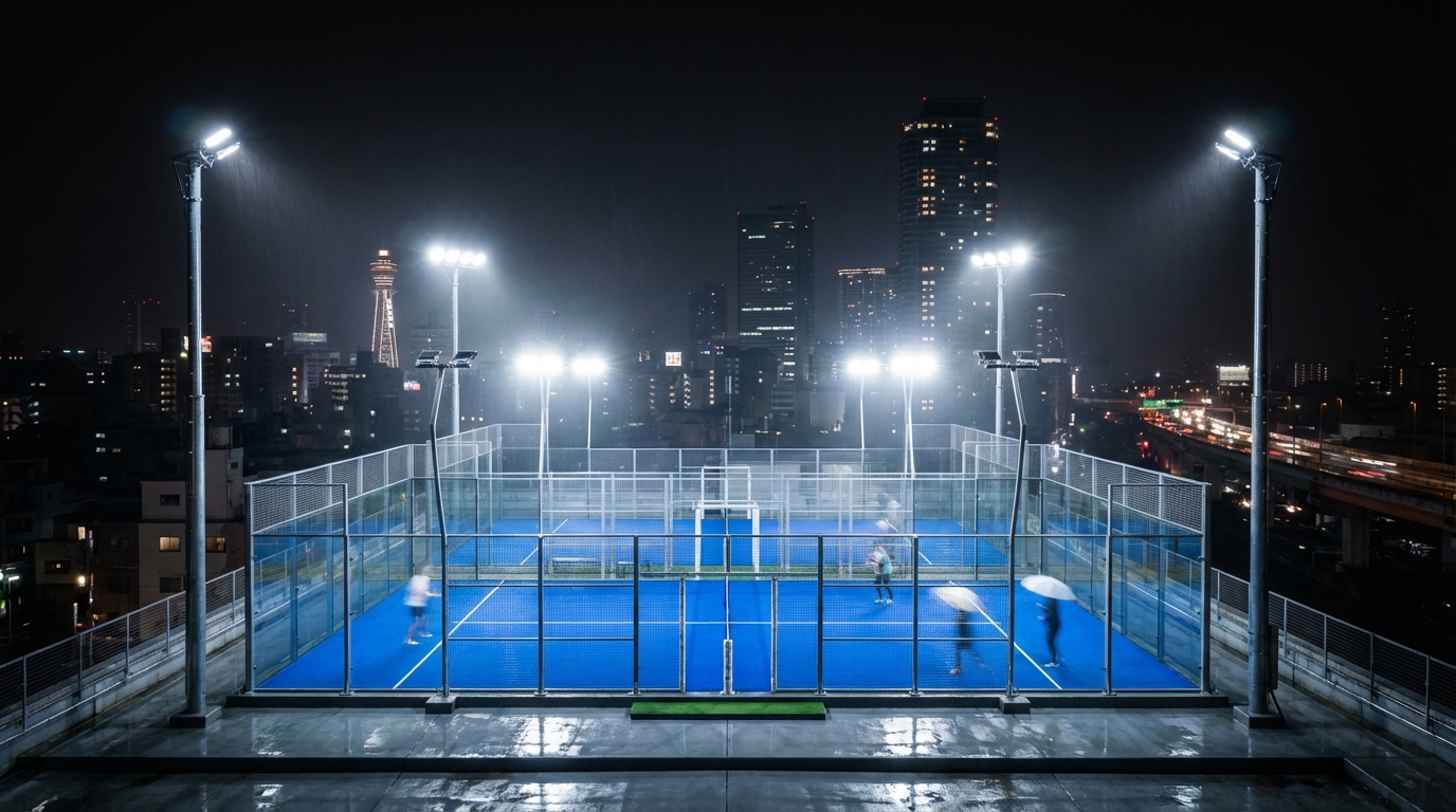 osaka padel court night index 8