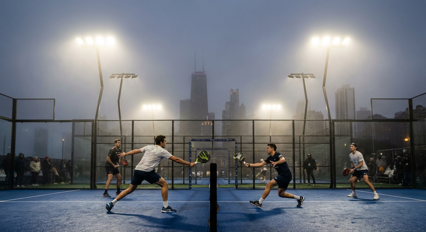 evening padel match chicago