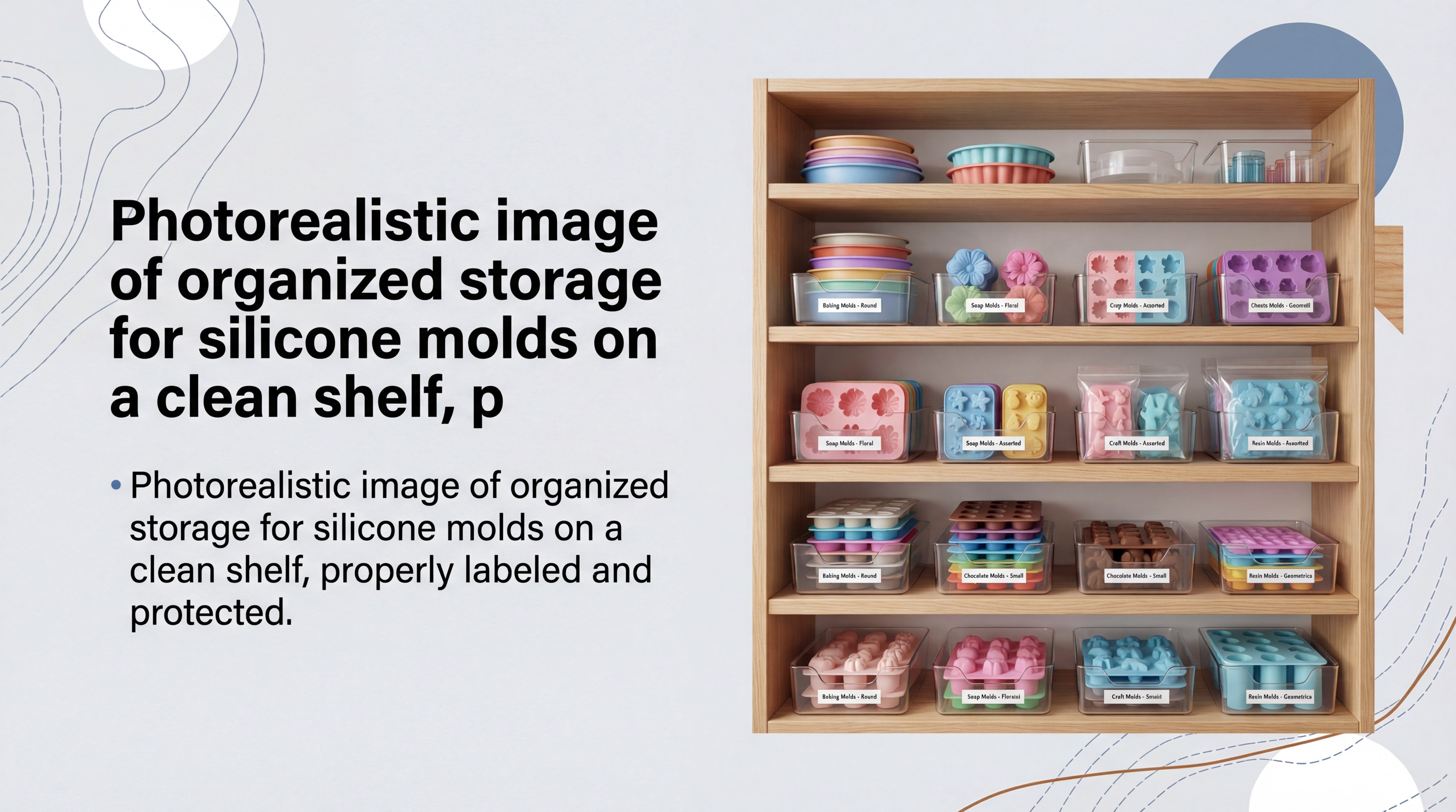 organized silicone molds storage