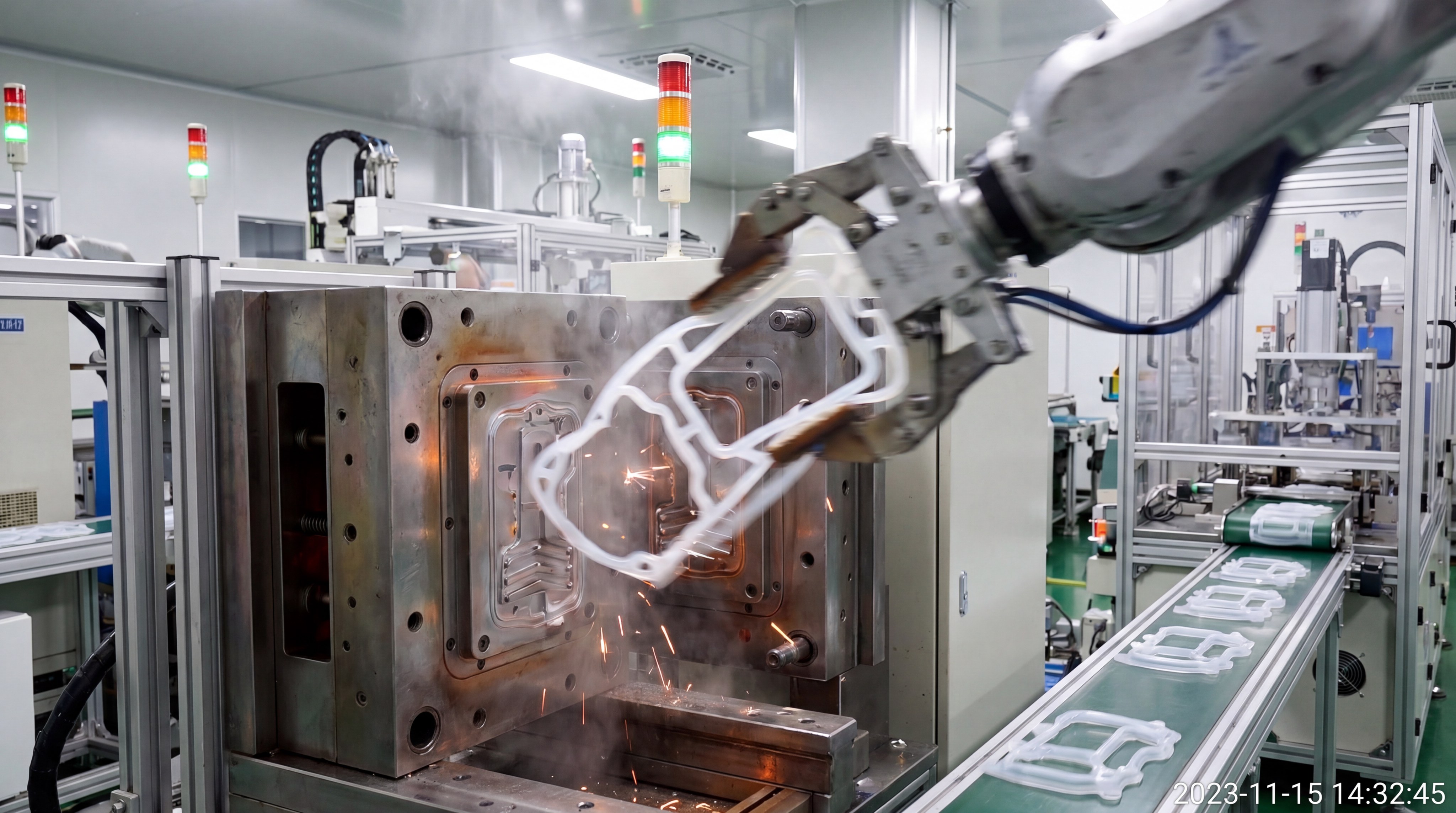 robotic extraction of silicone parts