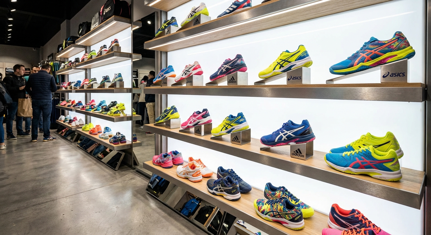 padel shoes retail display