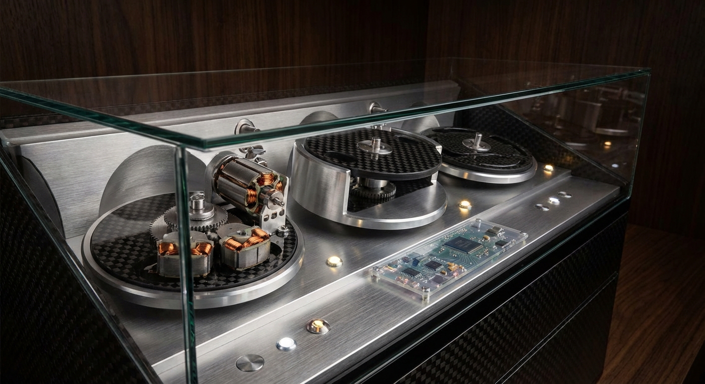 luxury watch winder motor showcase