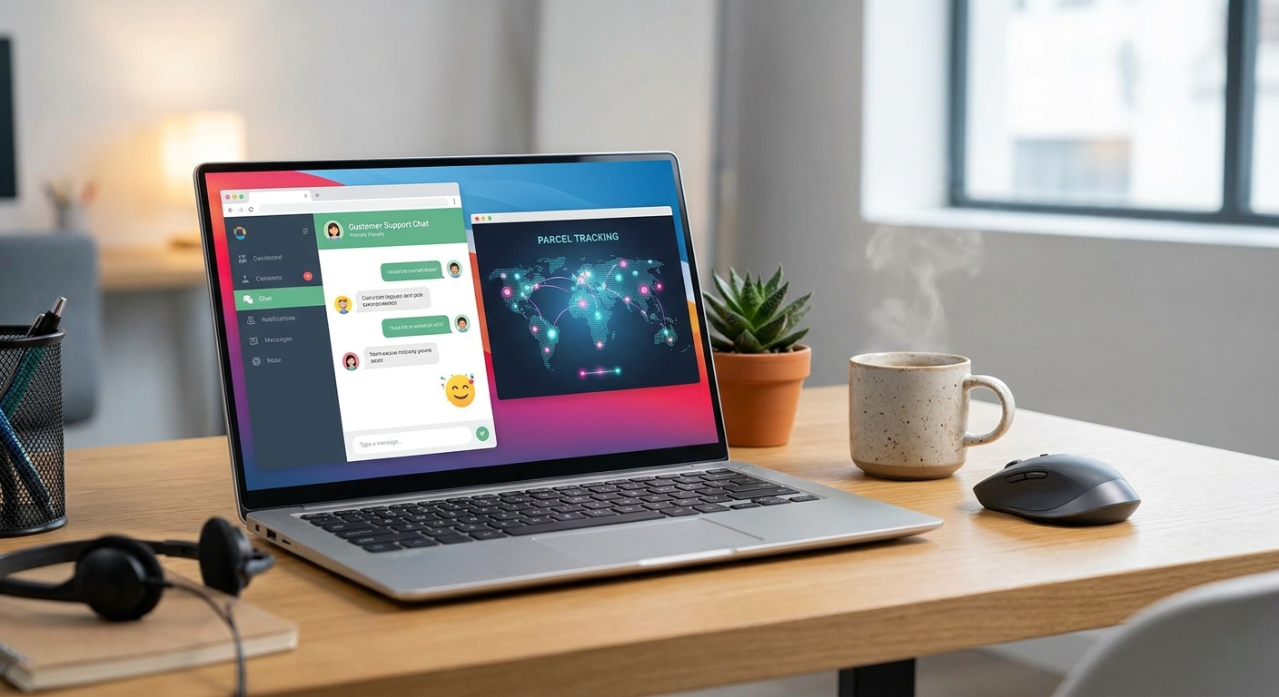 Professional Customer Support Desk with Global Parcel Tracking