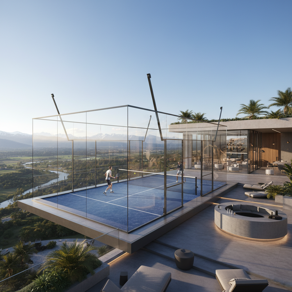 luxury panoramic padel court