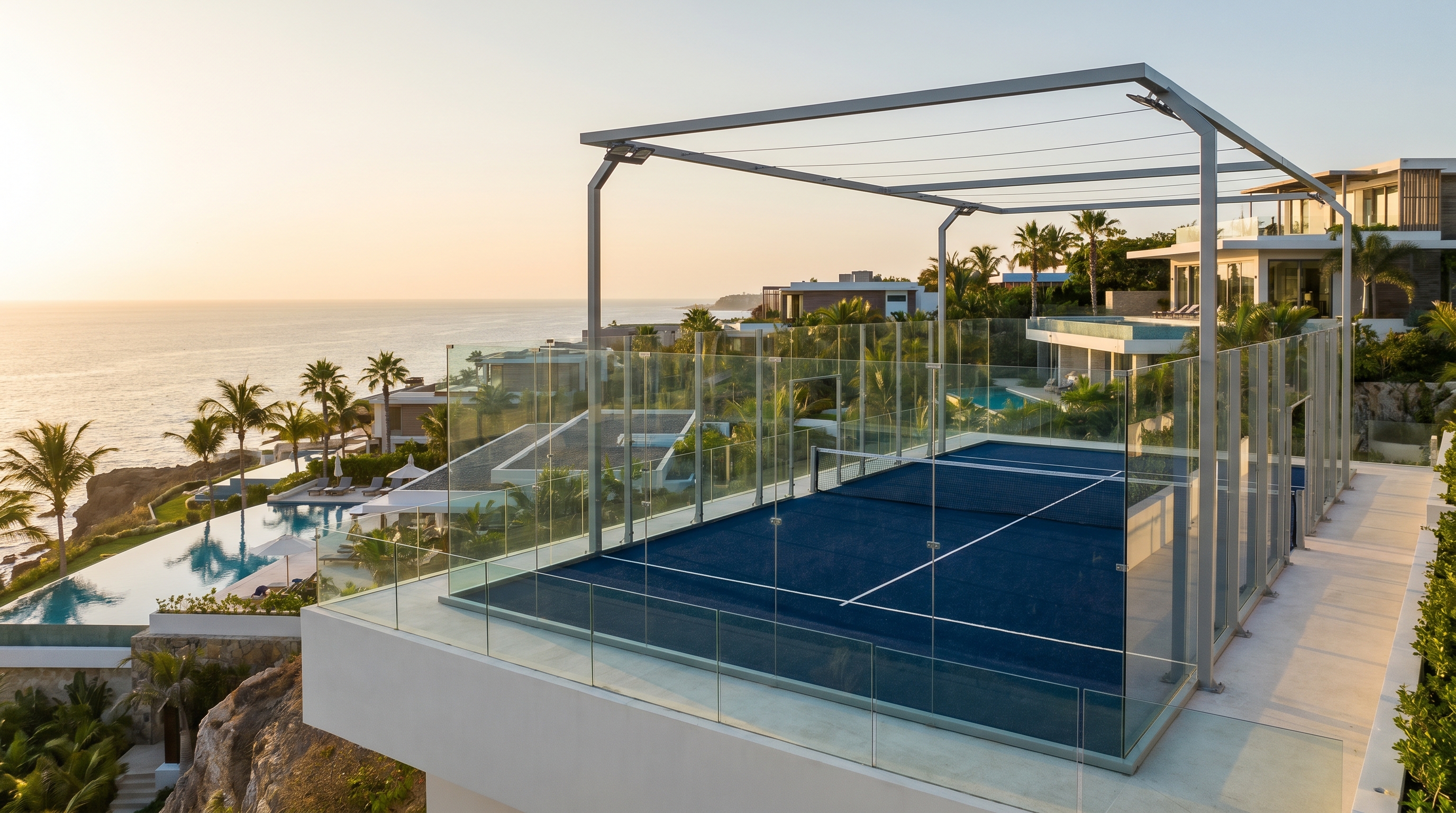 premium panoramic padel court