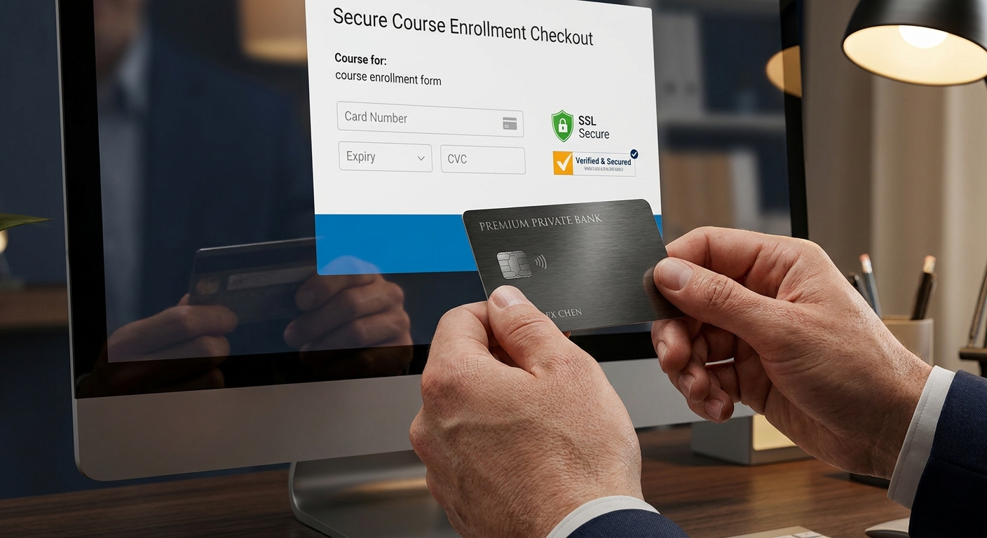 macro photo of hands holding premium card for secure payment checkout