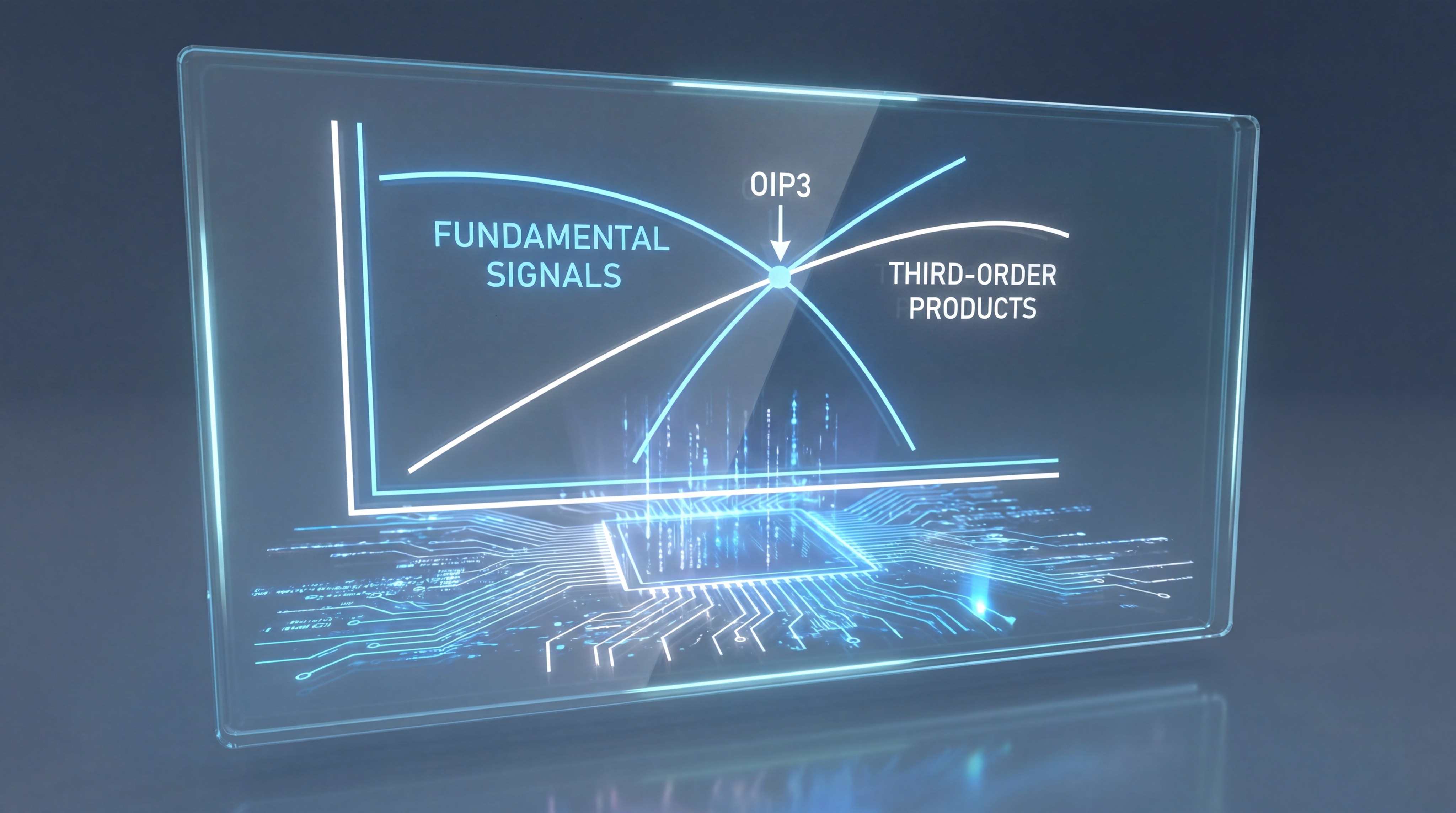 OIP3 signal intersection diagram