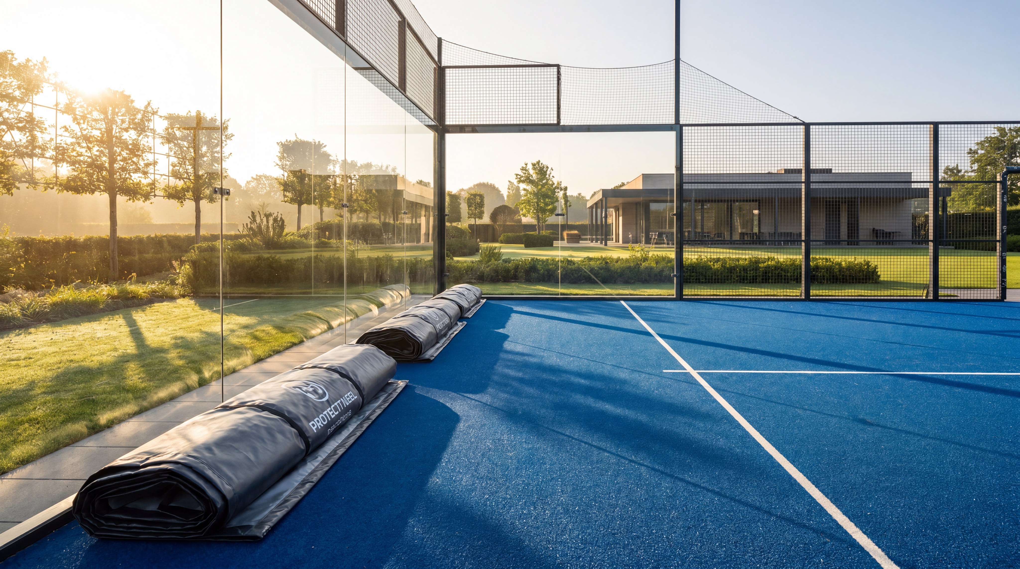 premium padel court morning