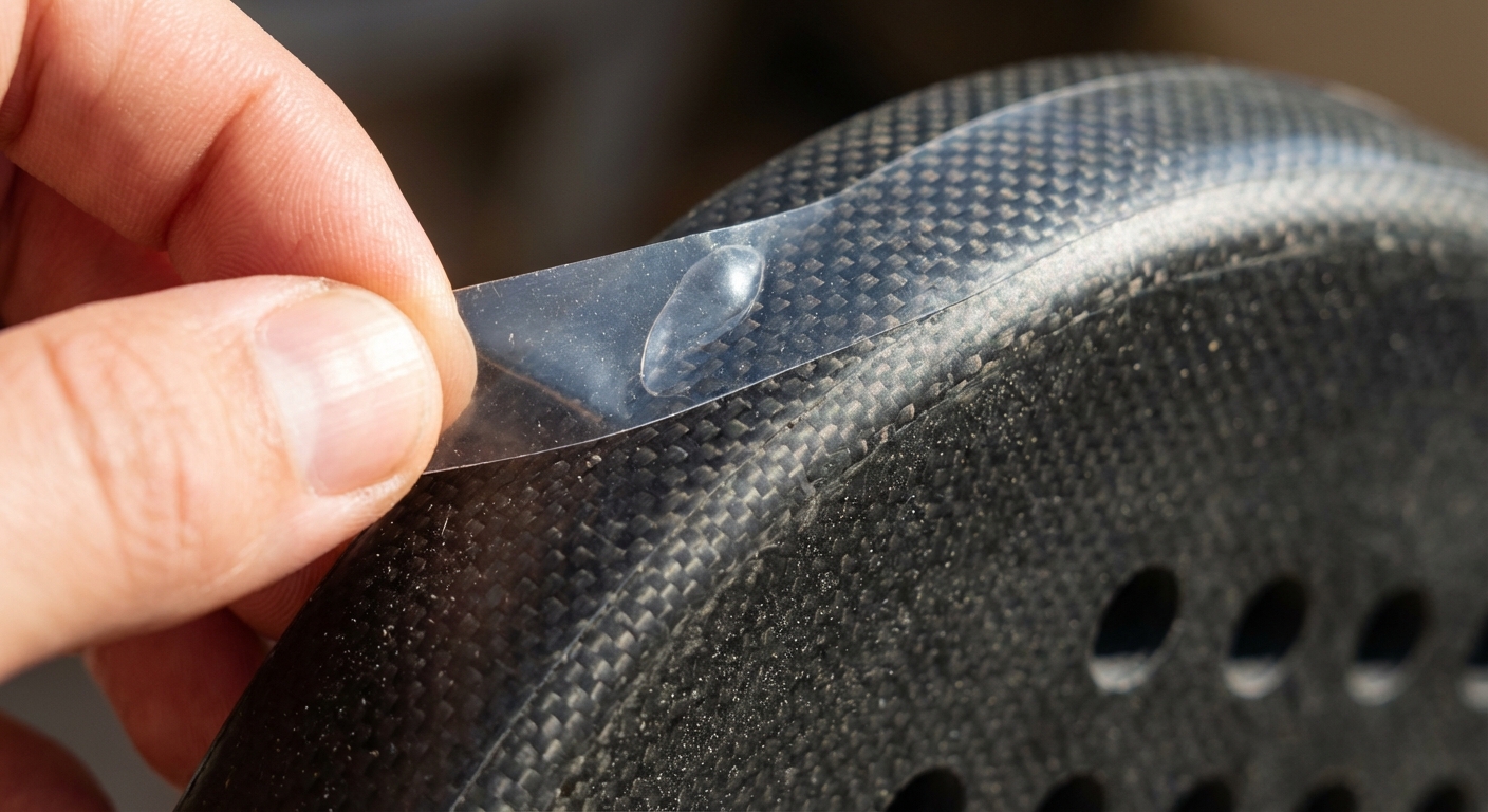 padel racket frame protector application