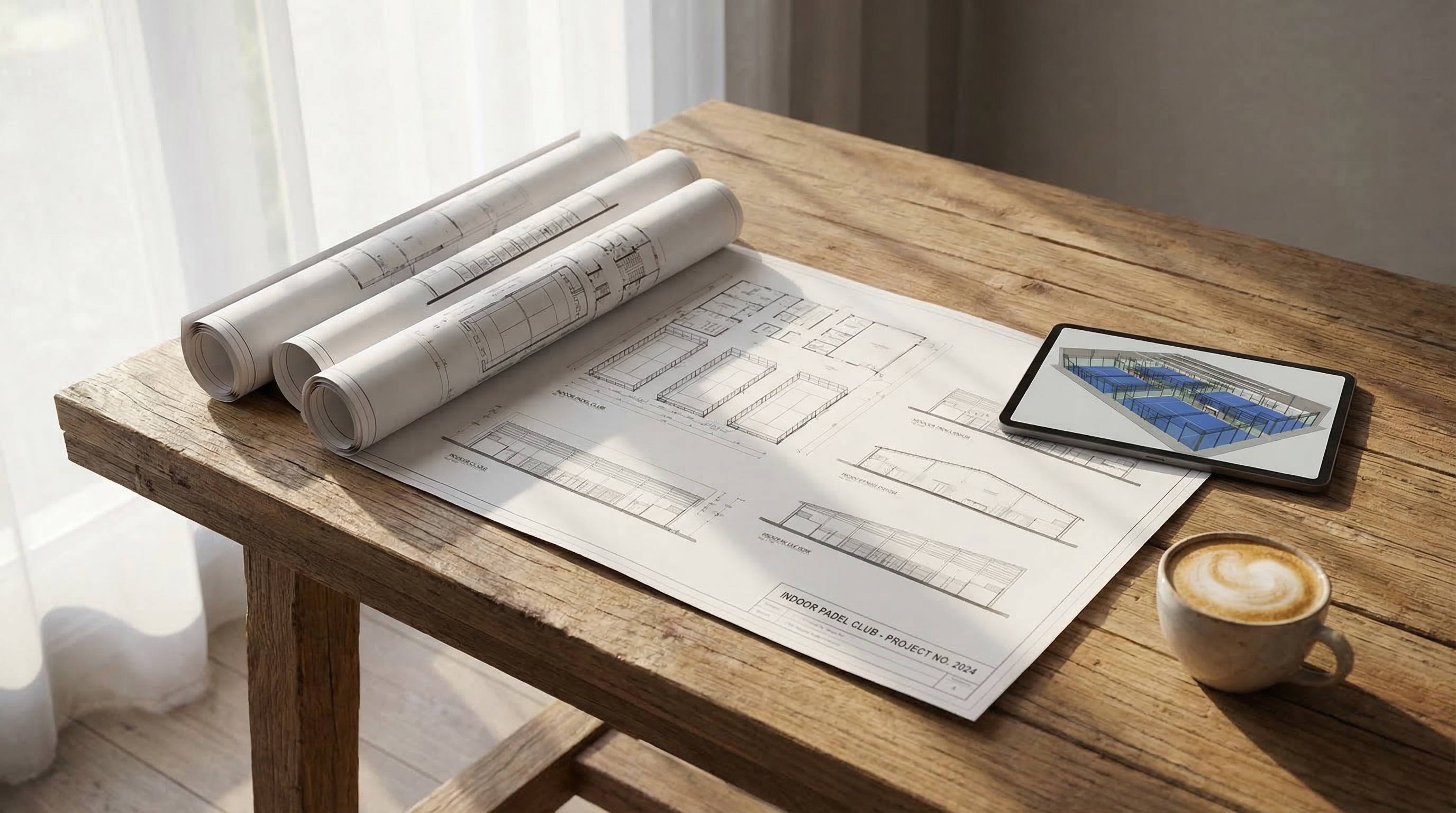 padel club architectural blueprints