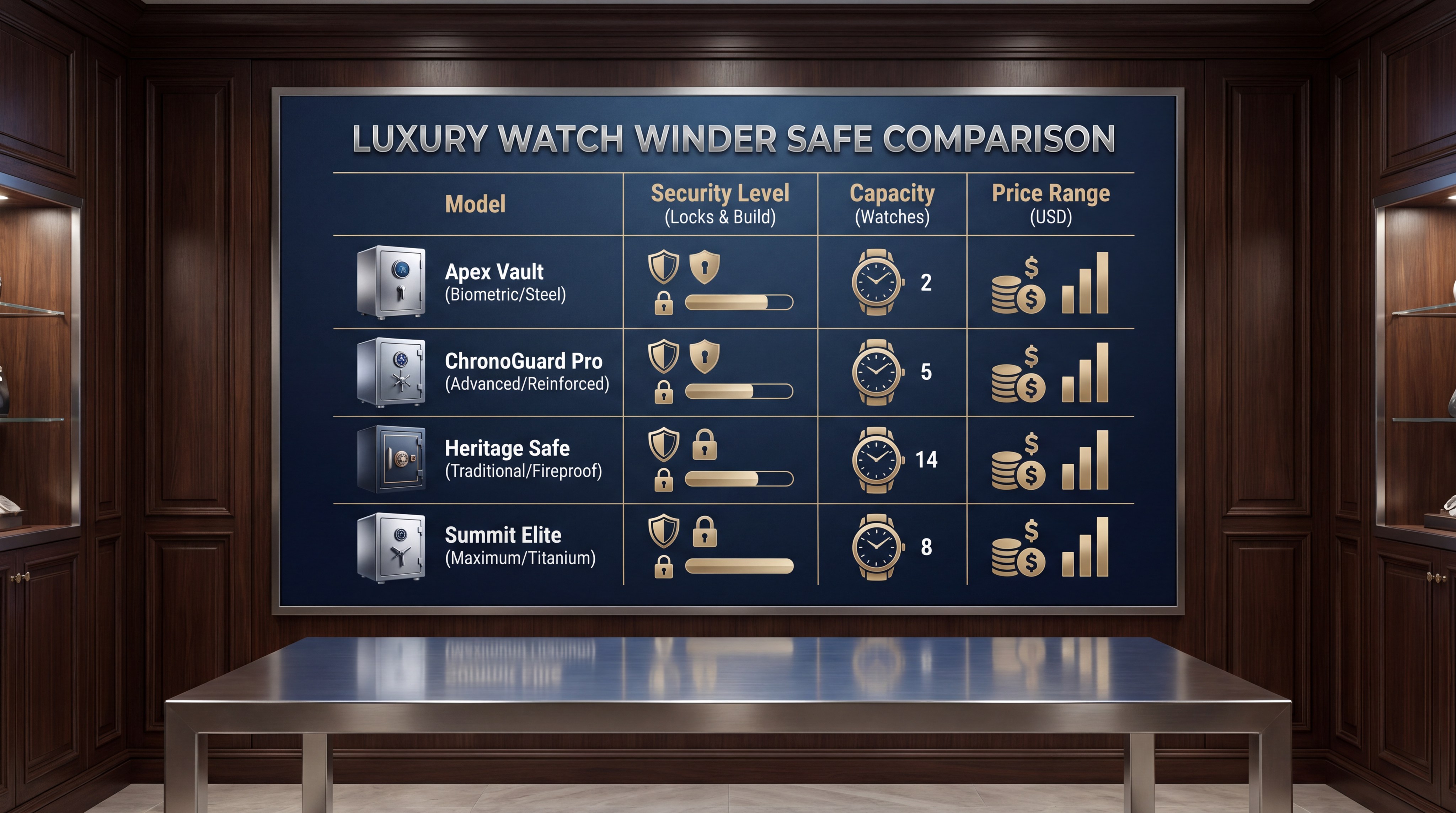 luxury watch winder safe comparison