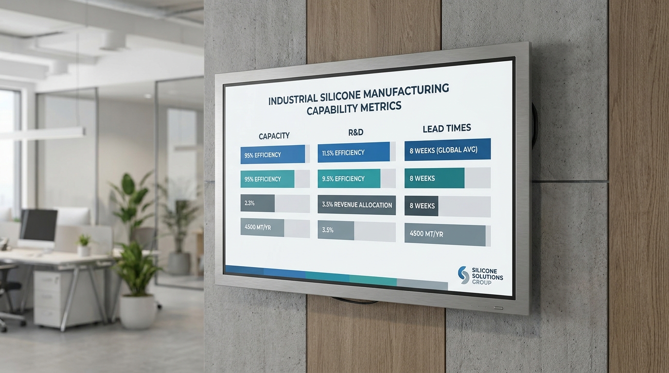 Industrial silicone metrics display