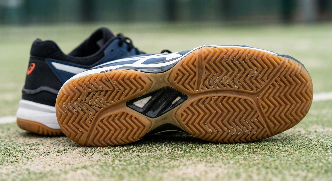 padel footwear grip sole closeup