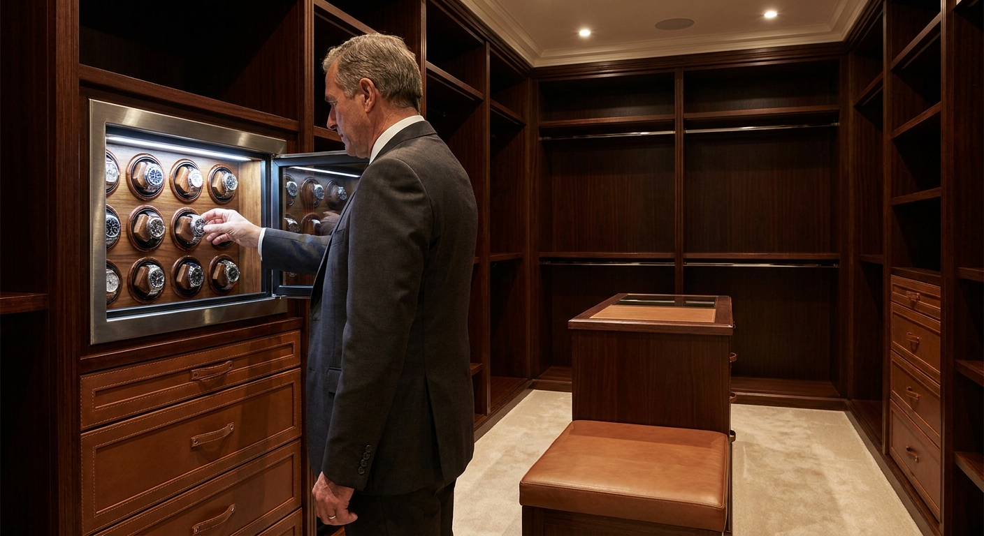 Luxury watch collection closet safe