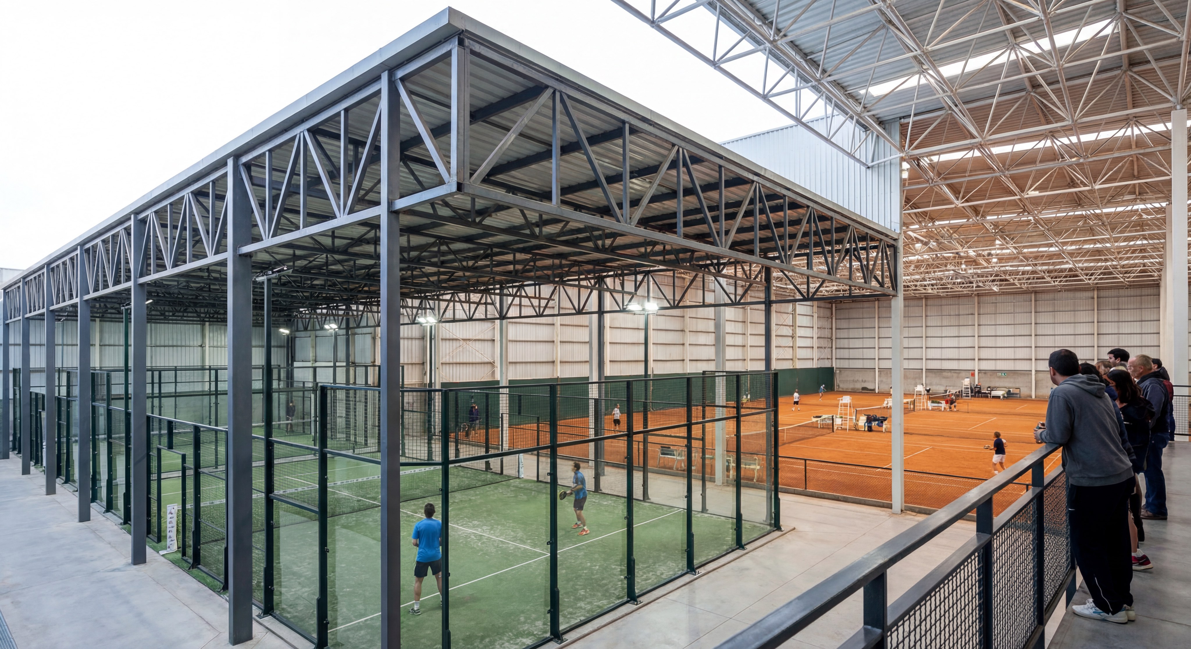 padel court sports hall interior