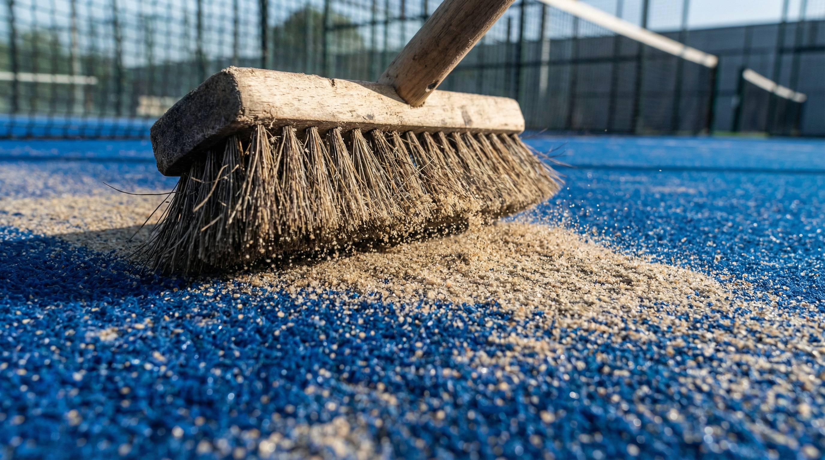 padel court maintenance brush