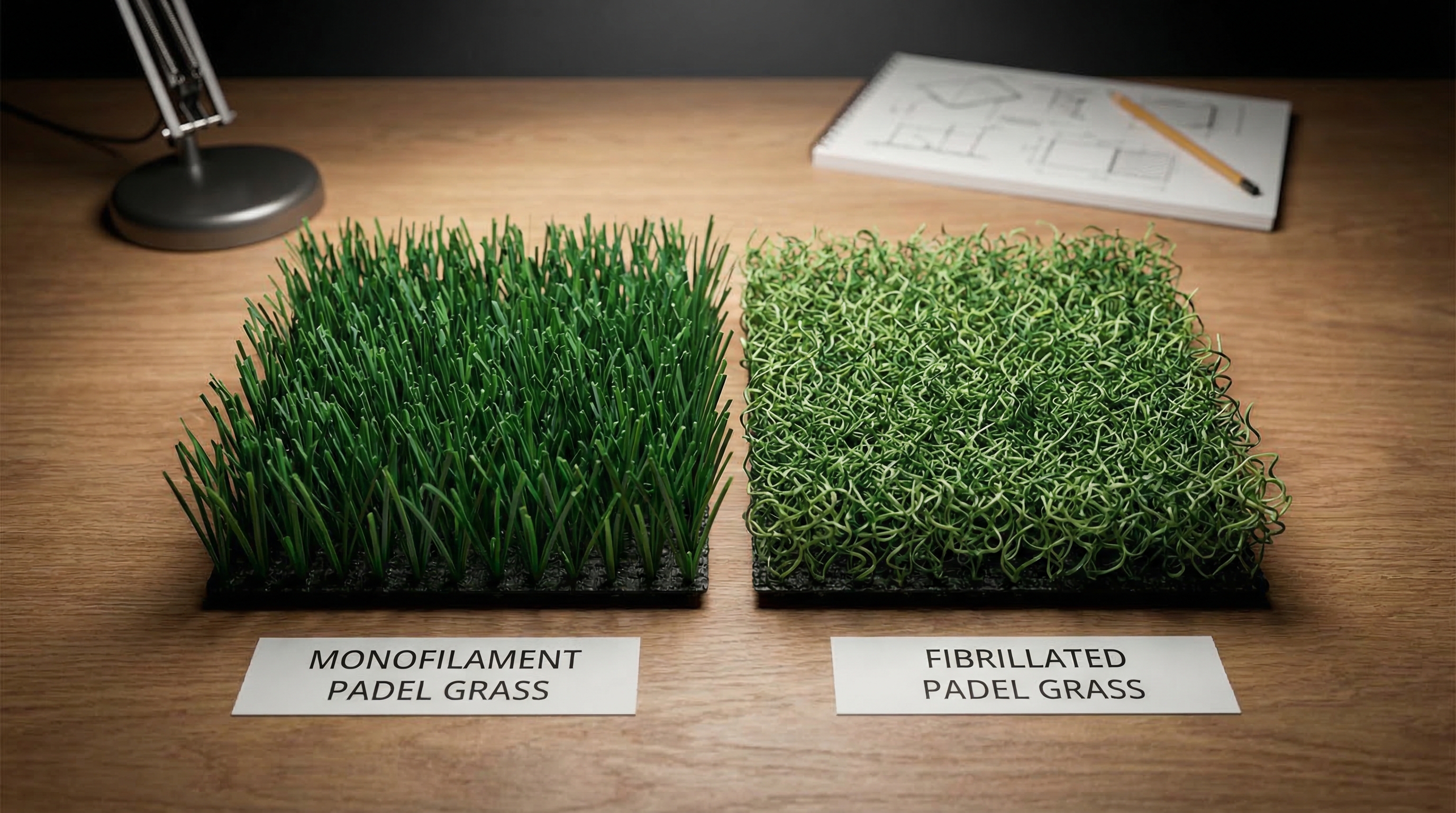 padel grass samples comparison
