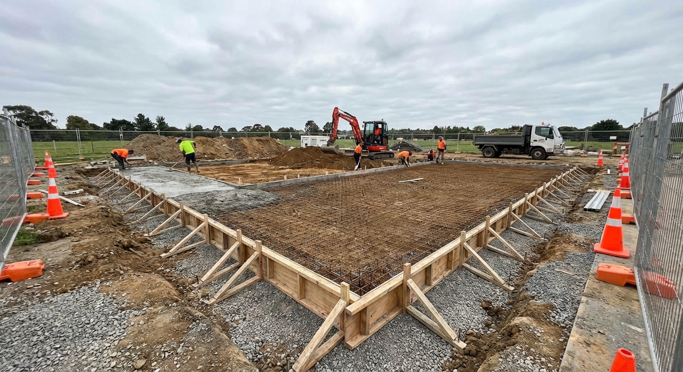 padel court foundation construction