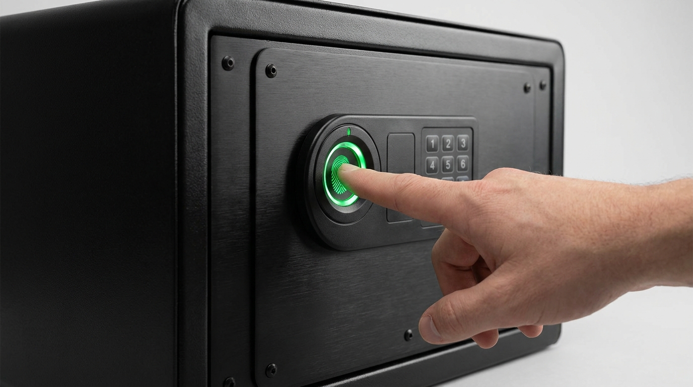Biometric Fingerprint Scanner on Secure Safe