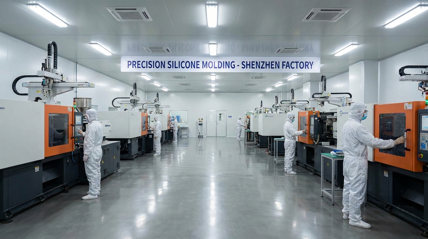 Image: High-tech silicone molding factory floor