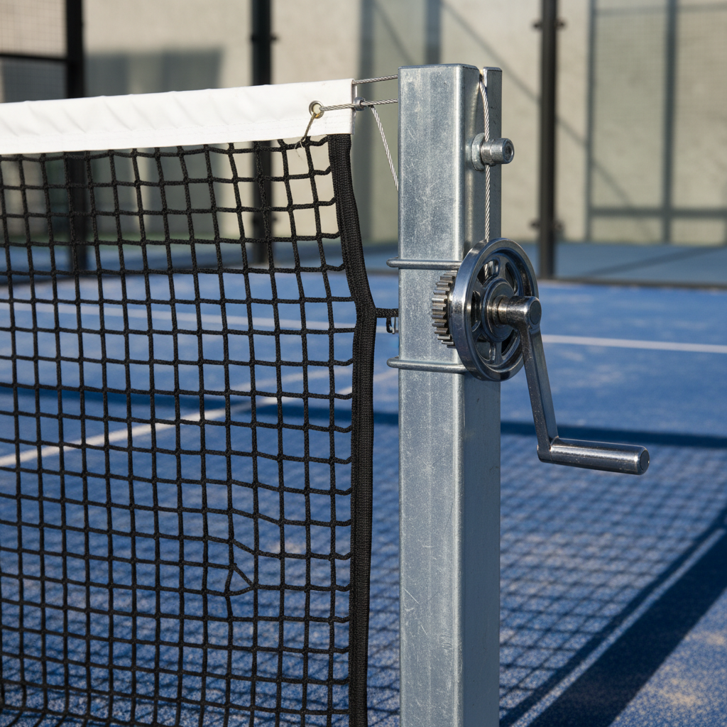 padel net and post system detail