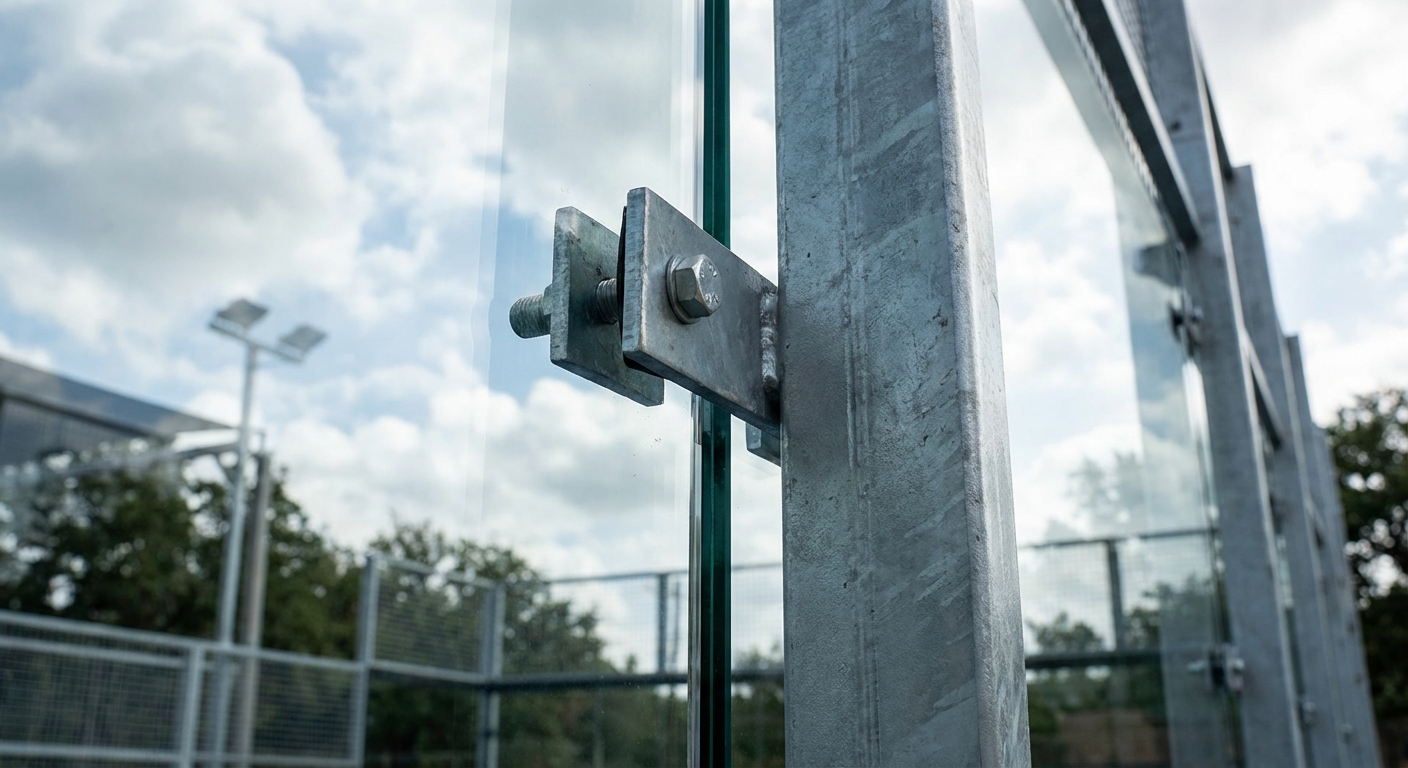 premium padel court glass panels