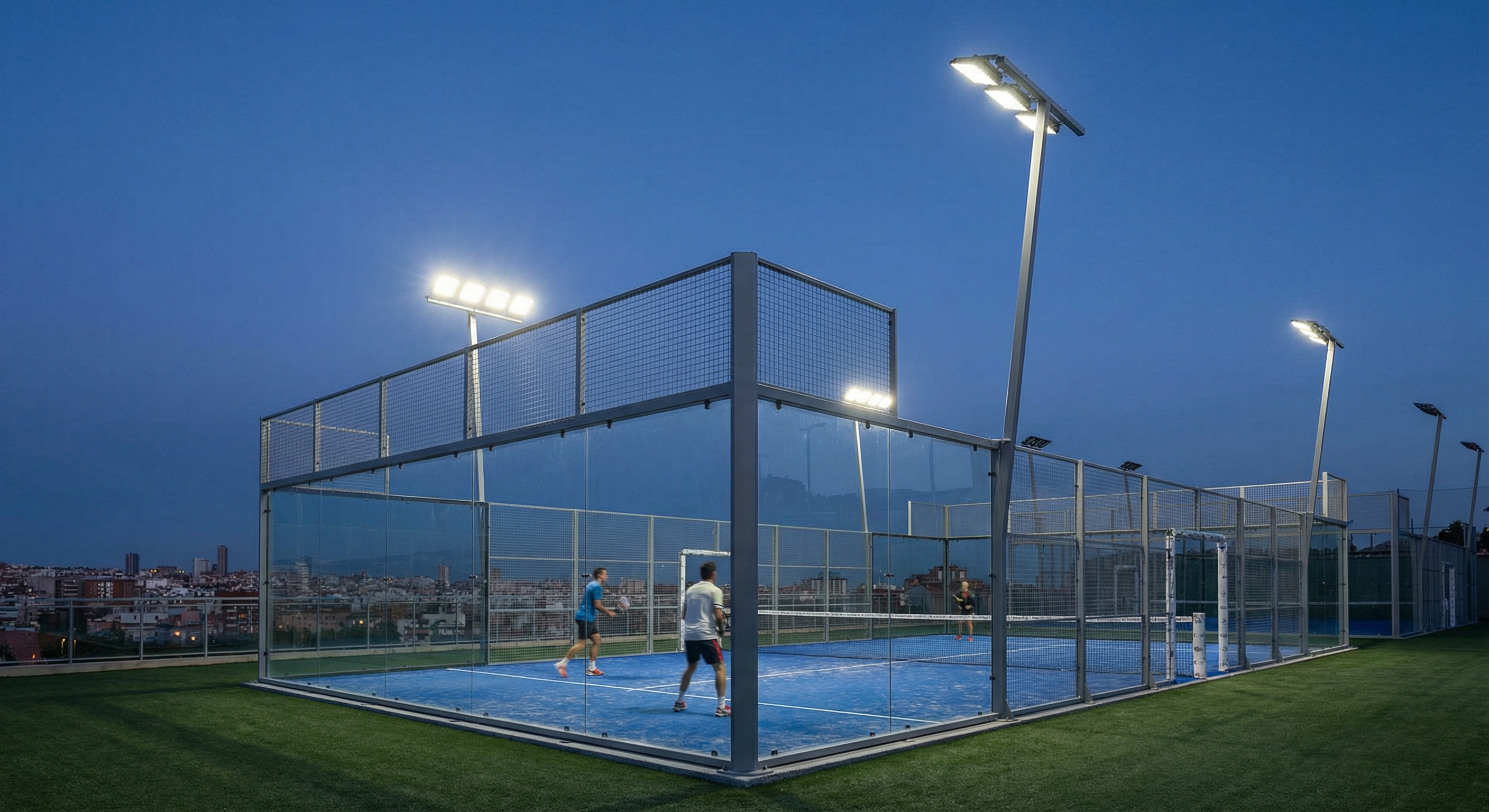 led floodlight padel court