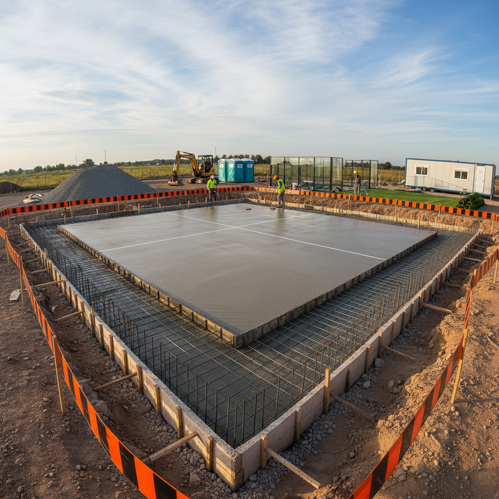 Padel Court Foundation Preparation