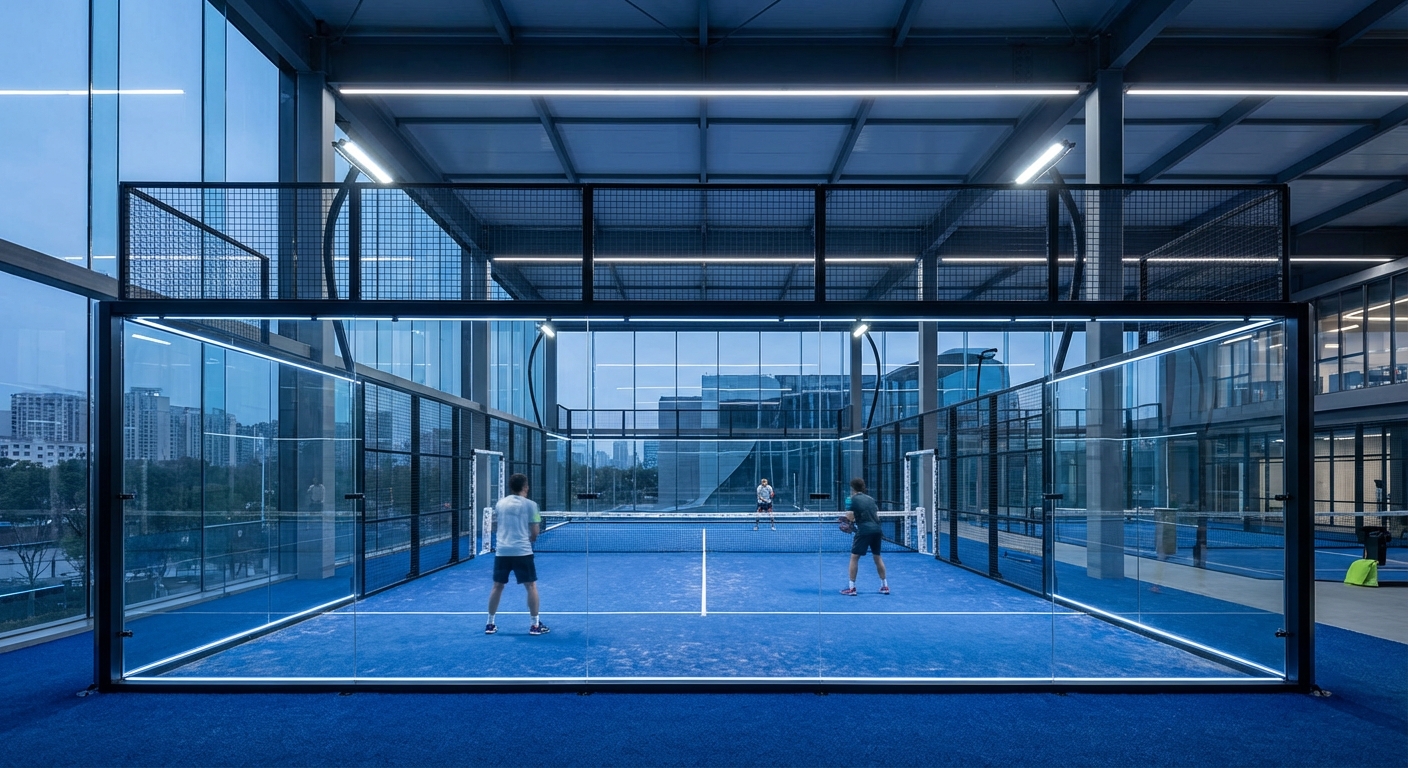 modern padel court interior